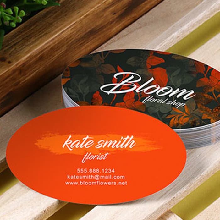 Customized Oval Card | Create Your Customized Oval Card